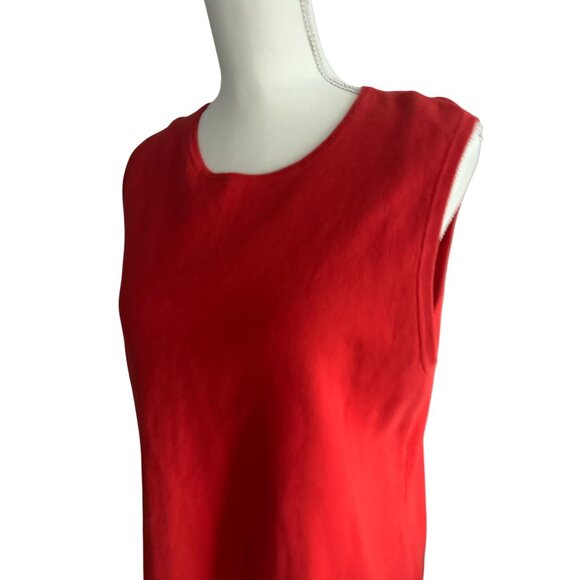 LAUREN RALPH LAUREN Orange Knit Back Zip Tank Top Size Large - Picture 4 of 7